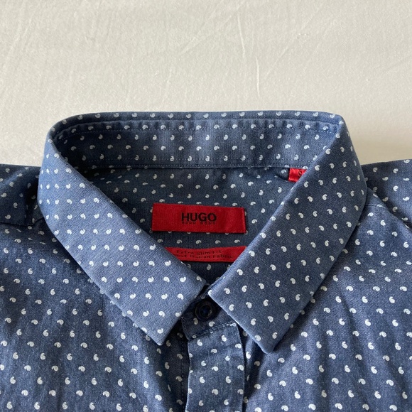 Hugo (Boss), Pindot Short Sleeve Button-up Shirt, Small - Picture 2 of 4